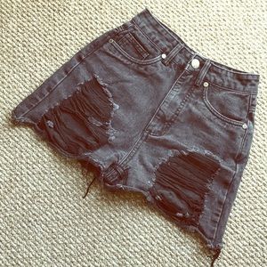 Cotton On High Flashback Distress Denim Shorts